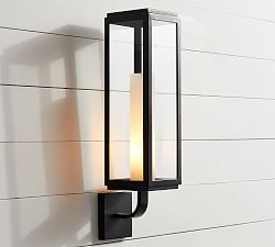 Laine Outdoor Milk Glass Tall Sconce (25'')