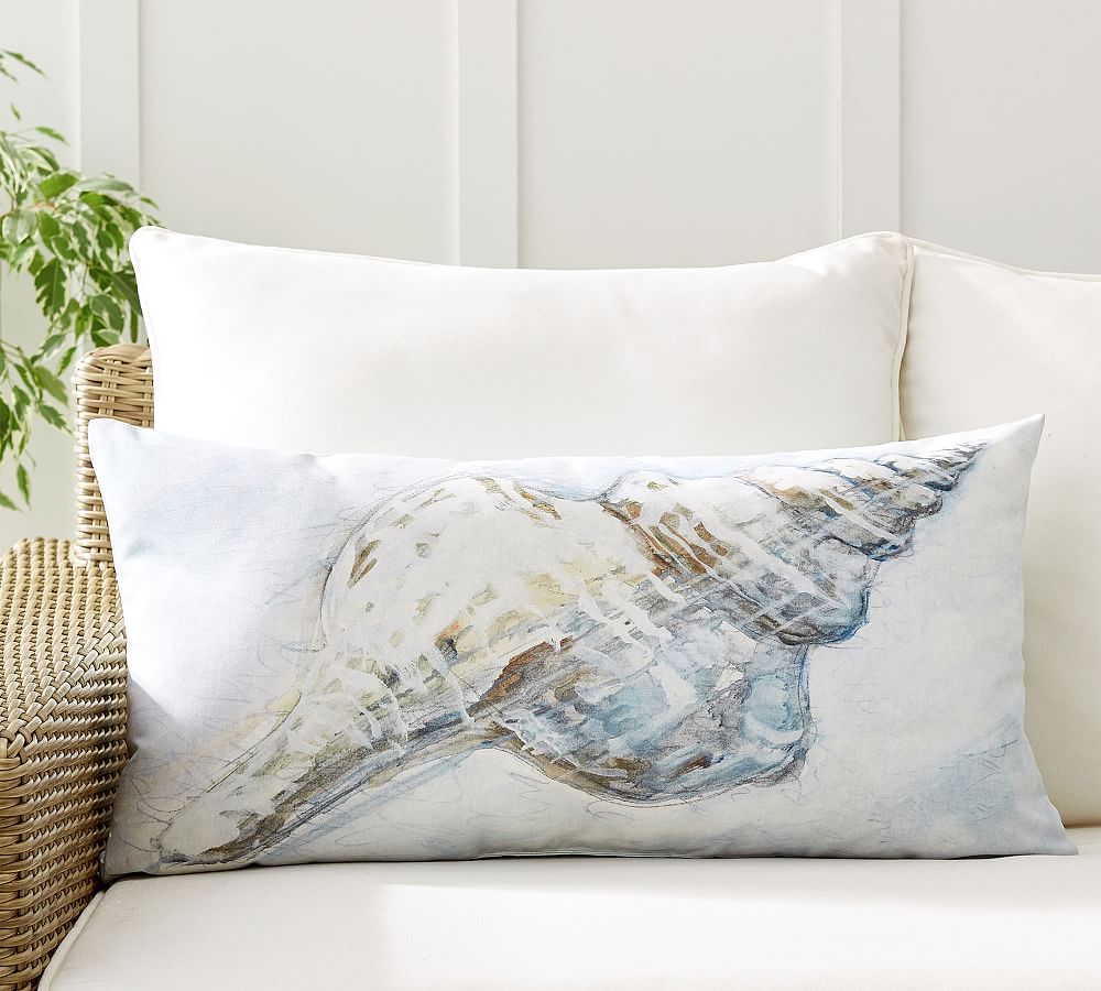 Pacific Shell Printed Outdoor Lumbar Pillow