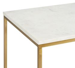 Open Box: Delaney Rectangular Marble Coffee Table
