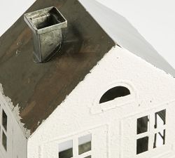 Handcrafted Metal Village Houses