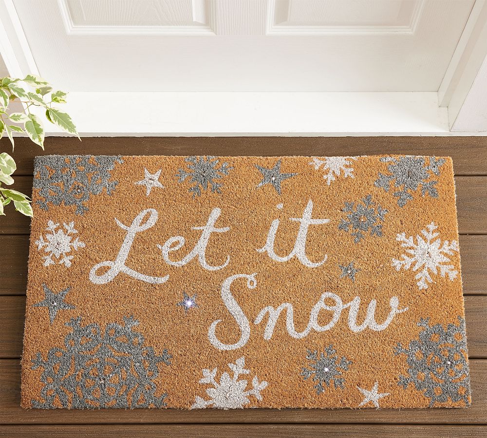 Let It Snow Light Up Doormat