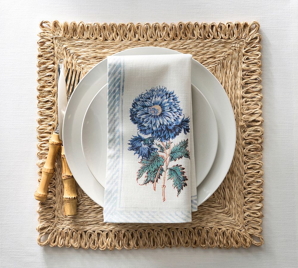Chrysanthemum Organic Cotton Napkins - Set of 4