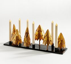 Antique Metal Tree Taper Candleholder Centerpiece