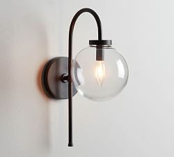 Claremont Glass Globe Sconce (16'')