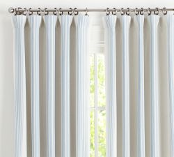 Riviera Striped Linen Cotton Curtain