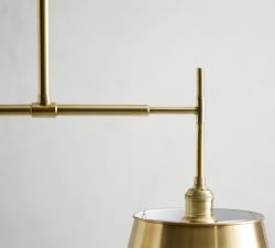 Tapered Metal Shade Linear Chandelier (43&quot;)
