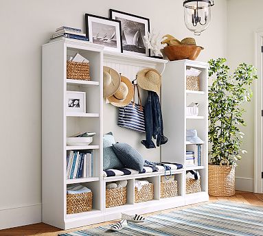 Aubrey 4-Piece Entryway Set With Bookcases