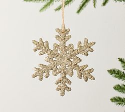 Sparkly Gold Snowflake Ornament