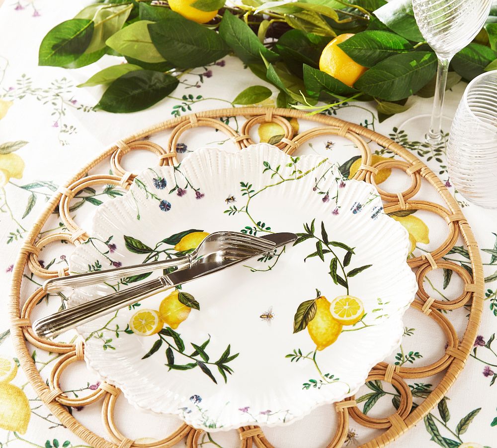 Monique Lhuillier Positano Outdoor Melamine Dinner Plates - Set of 4