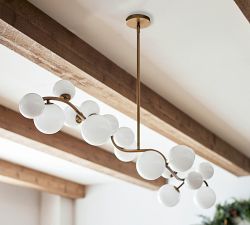 Quinn Milk Glass Chandelier (60&quot;)