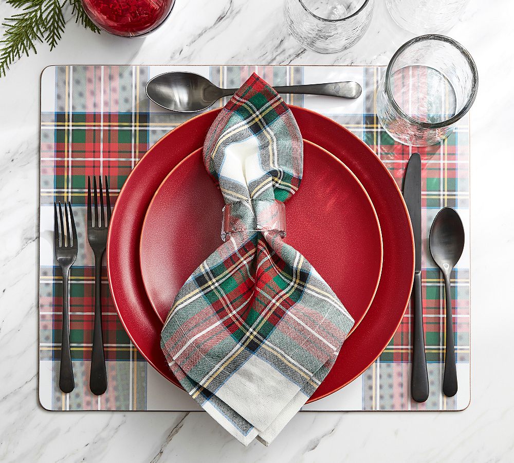 Stewart Plaid Cork Placemats - Set of 4