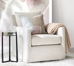 Cori Round Recycled Glass Accent Table (10&quot;)