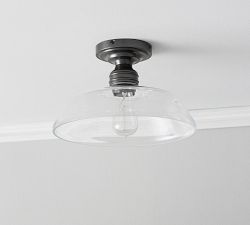 Farmhouse Glass Flush Mount (13&quot;)