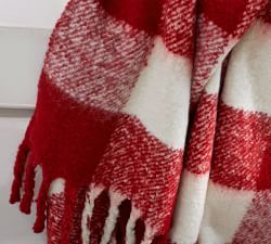 Buffalo Check Faux Mohair Throw