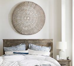 Handwoven Willow Wheel Wall Art