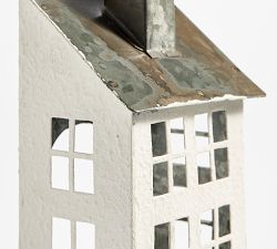 Handcrafted Metal Village Houses