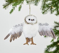 Furry Owl Ornament