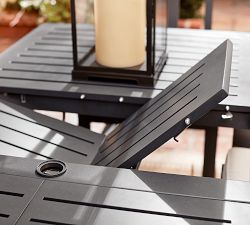 Indio Metal Extending Outdoor Dining Table + Chair Set