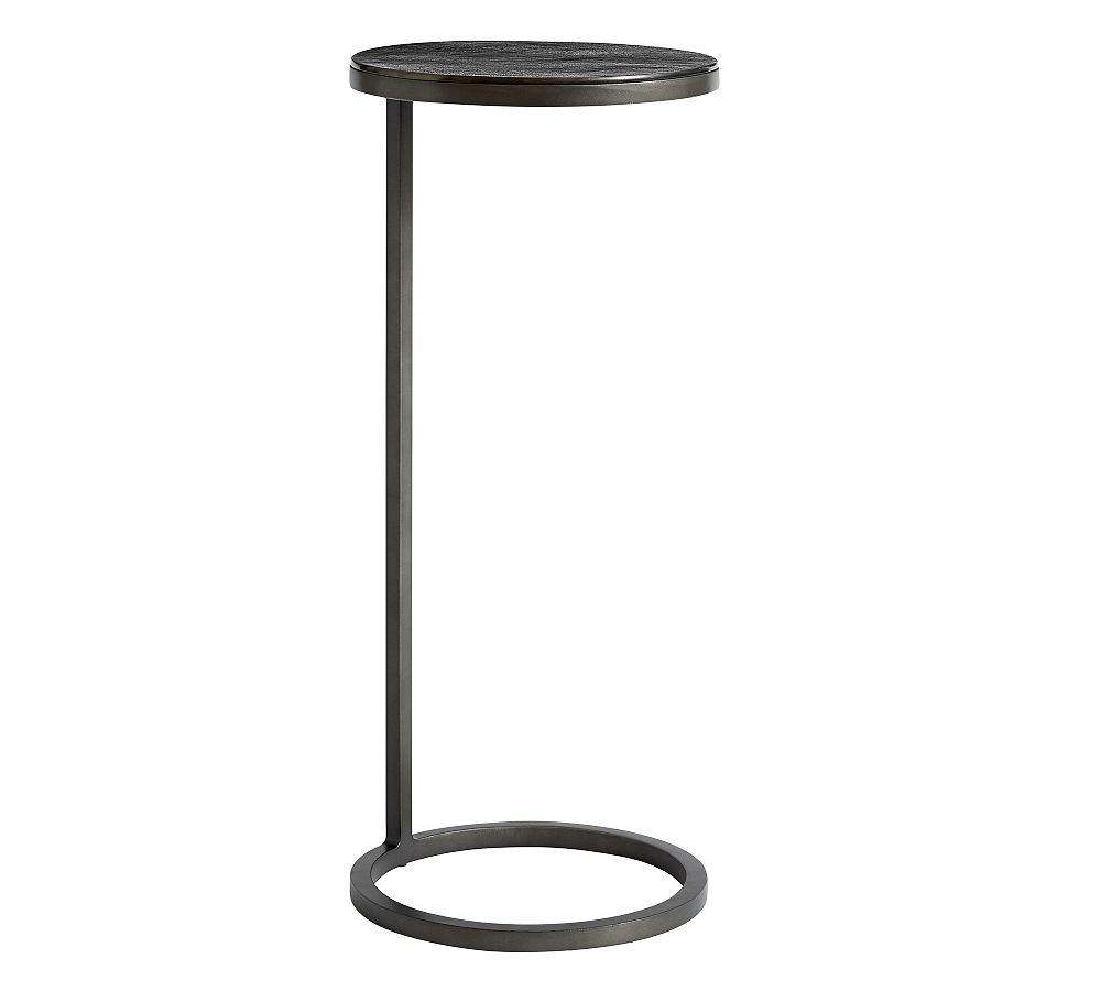 Duke Round Metal Accent Table (10")