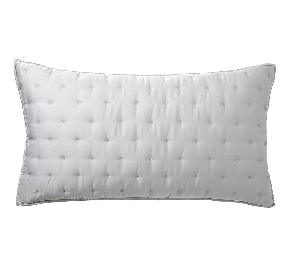 TENCEL™ Quilted Sham, Set of 2, Color: Gray Mist, Size: King