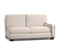 Build Your Own Turner Deep Seat Square Arm Sectional with Nailheads