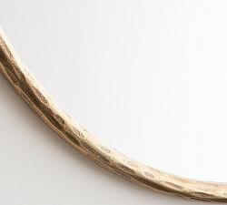 Crosby Brass Round Wall Mirror