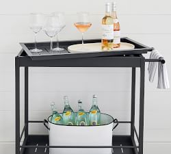 Indio Metal Outdoor Bar Cart (34&quot;)
