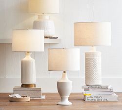 Emma Ceramic Round Table Lamp (20&quot;)