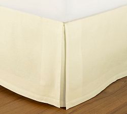 Essential Linen Cotton Bed Skirt - Ivory