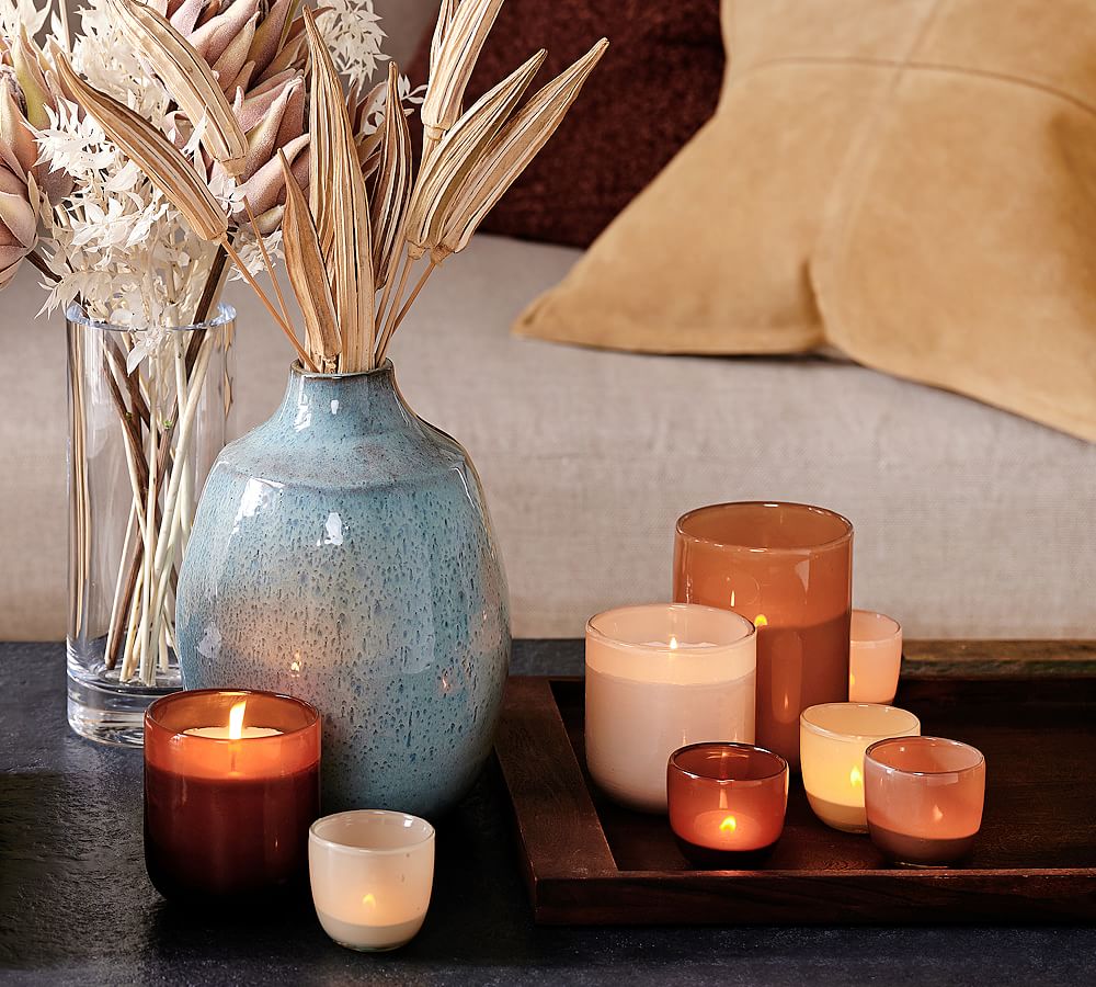 Modern Glass Votive Candleholder - Neutral