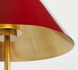 Monroe Red Enamel Shade, Set of 2 (12&quot;)
