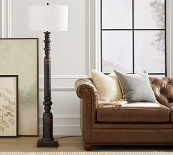 Gallery Textured Linen Straight-Sided Lamp Shade (13&quot;-19'')