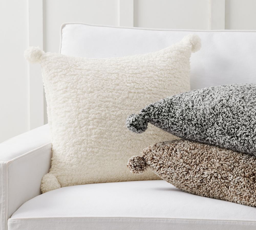 Cozy Pom Pom Sherpa Pillow Cover