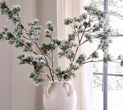 Lit Faux Snowy Branch