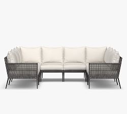 Cammeray Wicker U-Shaped 8-Piece Patio Outdoor Sectional (112&quot;)