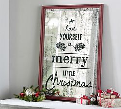 Mirrored Merry Little Christmas Wall Art