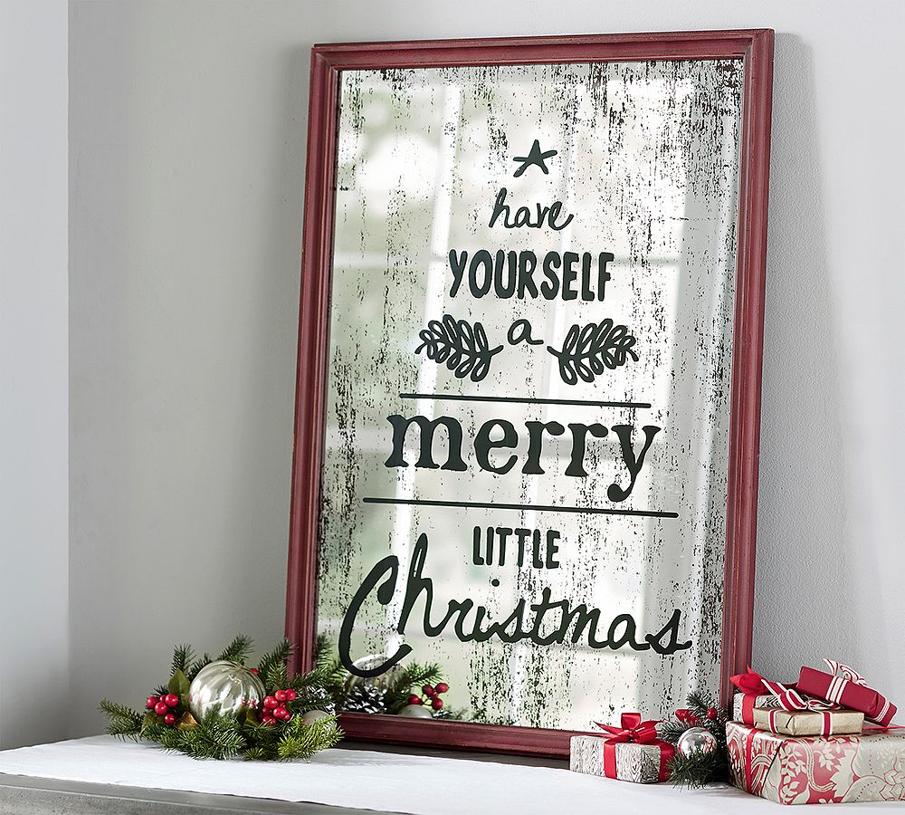 Mirrored Merry Little Christmas Wall Art
