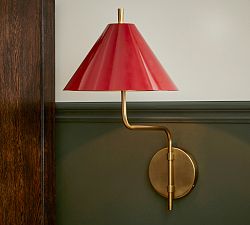Monroe Red Enamel Shade, Set of 2 (12&quot;)