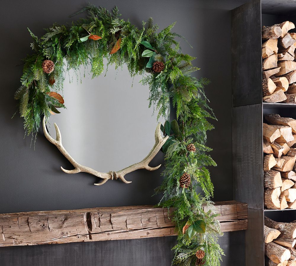 Draping Faux Cedar &amp; Pine Garland
