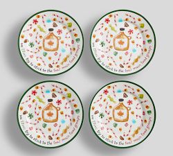 Elf Stoneware Appetizer Plates - Set of 4