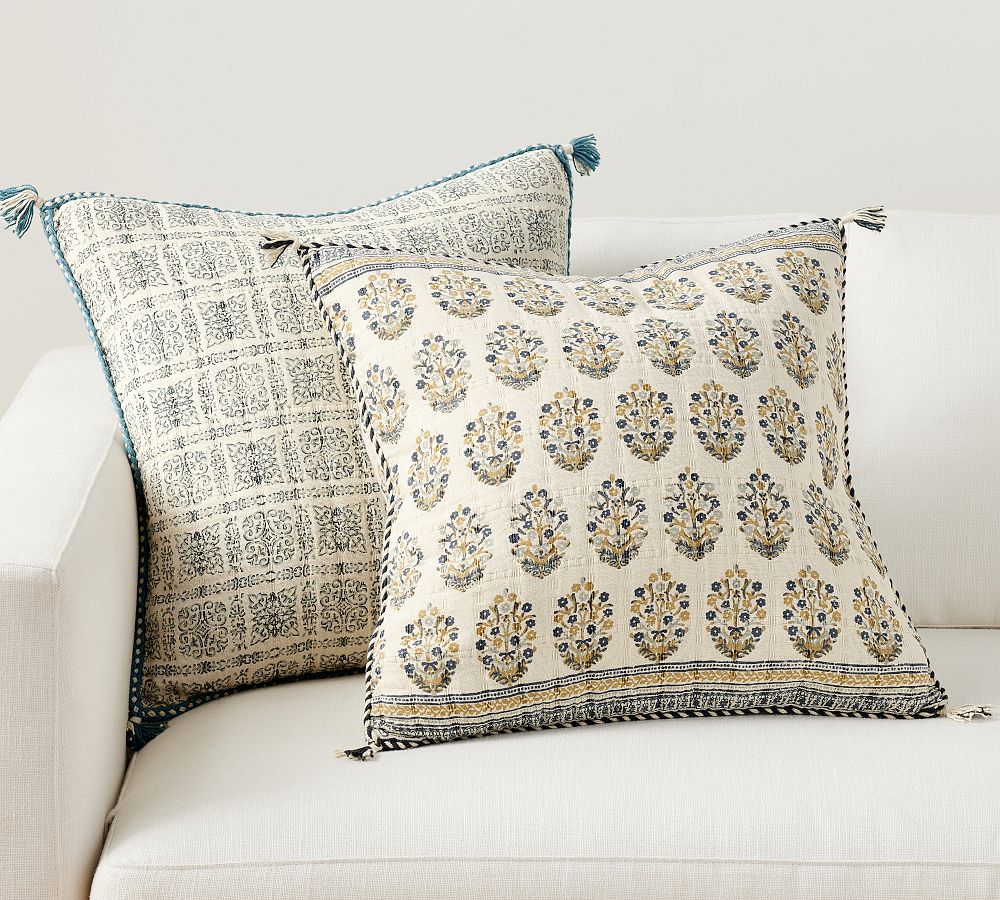 Jacquard Cotton Tassel Pillow