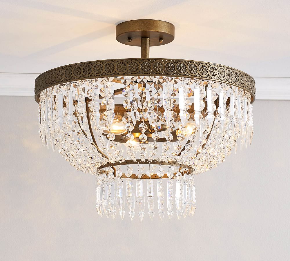 Scarlett Crystal Flush Mount (19&quot;)