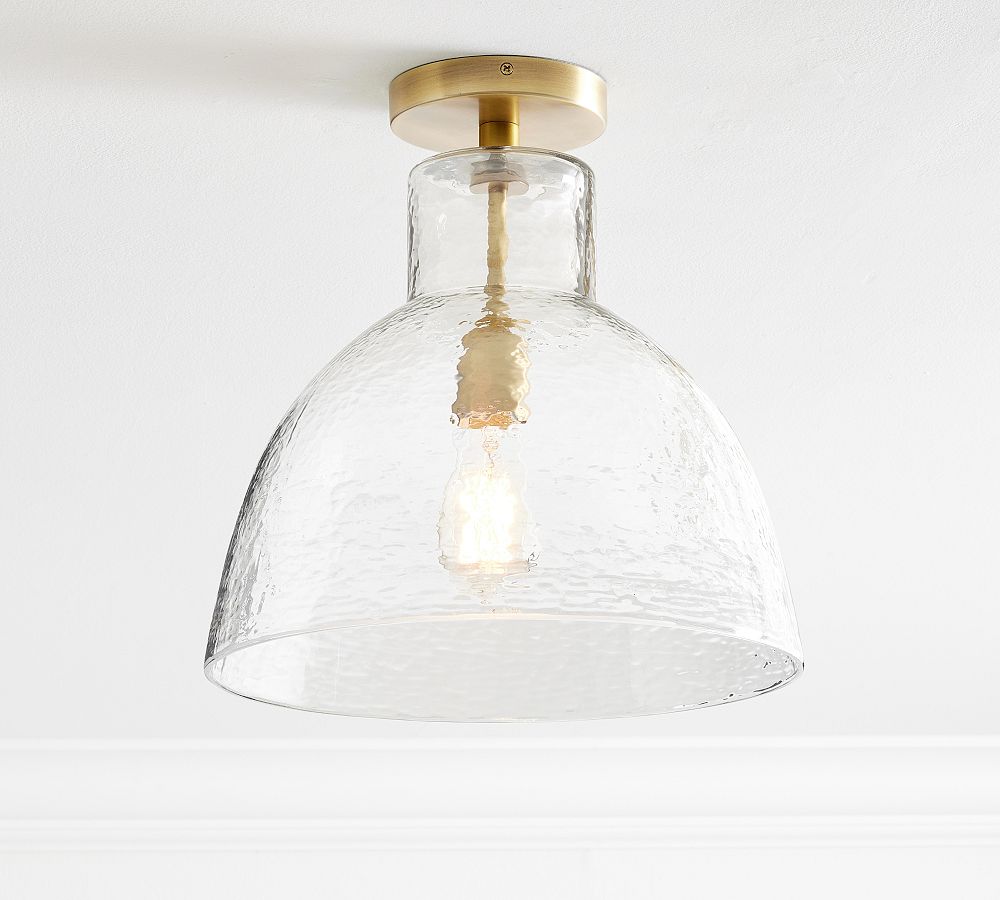 Bridget Recycled Glass Flush Mount (14'')