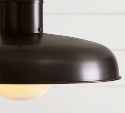 Carneros Outdoor Milk Glass Pendant (18&quot;)