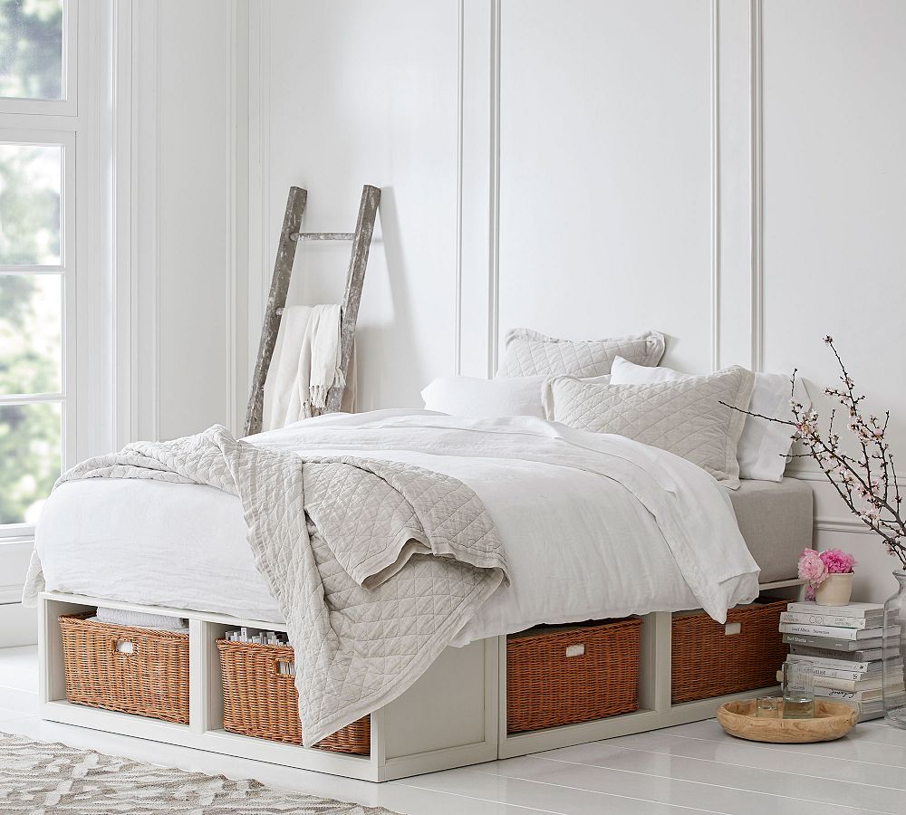 Stratton Storage Platform Bed with Baskets