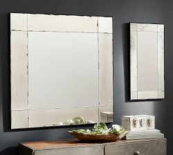 Tribeca Antiqued Glass Rectangular Mirror