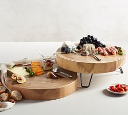 Handcrafted Acacia Wood Slab Cheese &amp; Charcuterie Boards