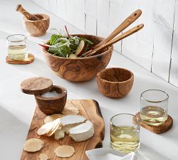 Olive Wood Rustic Edge Cheese &amp; Charcuterie Board