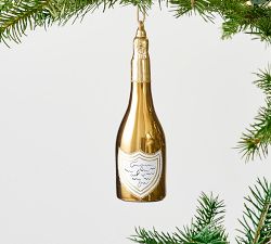 Champagne &amp; Caviar Glass Ornaments