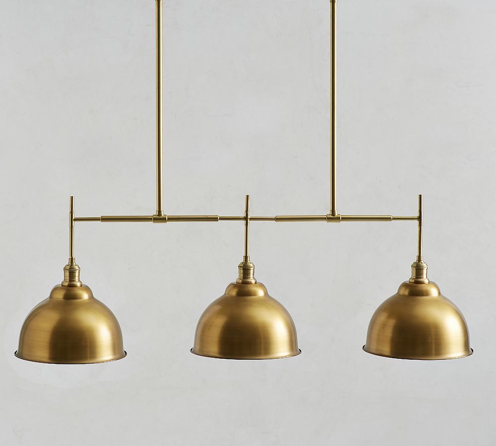 Metal Bell Linear Chandelier (43&quot;)